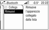 Introduzione 41 4. Accertarsi che la funzione Bluetooth del telefono cellulare sia attiva e che sia impostata su "visibile". 5. Selezionare la voce di menu Avvia ricerca.