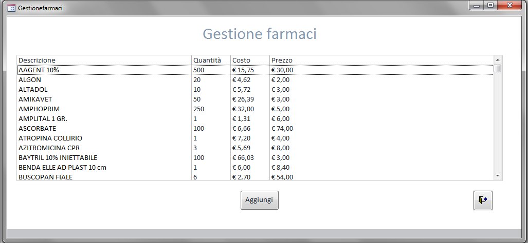 Opzioni di amministrazione La schermata che ci ritroviamo arrivando dal menu principale e il riepilogo di tutte le voci che abbiamo a disposizione per i parametri del programma.