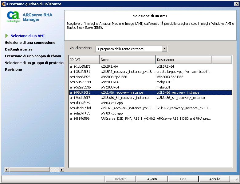 Configurazione del proxy Web per la connessione al servizio cloud 3.