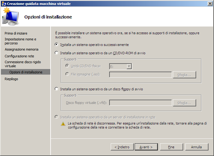 Requisiti di configurazione del server Hyper-V 5.