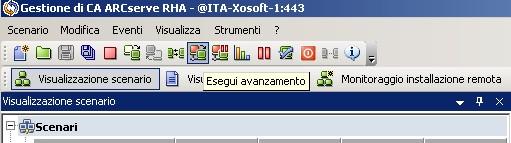 Avanzamento e regressione Avvio dell'avanzamento Una volta attivato, manualmente o automaticamente, il processo di avanzamento stesso è completamente automatizzato.