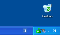 Alla ri-attivazione dell'antivirus, la finestra mostra il messaggio "Stato computer Protetto" evidenziato in verde, come illustrato in figura 21, e l'icona dell'antivirus in