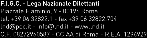 - 2 - All esito dell Assemblea Straordinaria Elettiva della L.N.D., atteso il disposto di cui all art. 49, comma 1), lett.