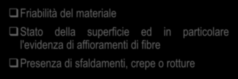 Indicatori dello stato di degrado delle coperture