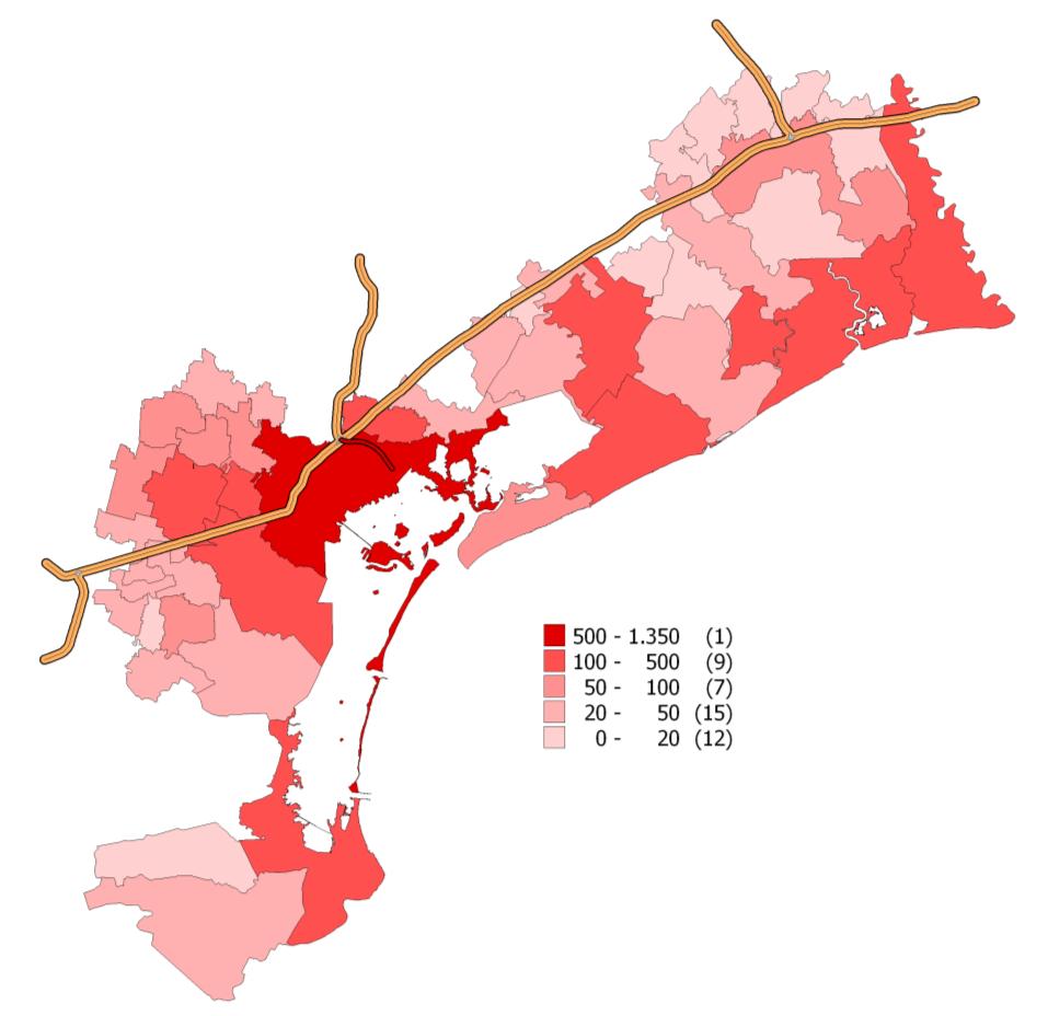Figura 11: Mappa della distribuzione comunale II semestre Figura 12: Mappa dei