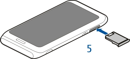 Operazioni preliminari 13 3 Accertarsi che l'area di contatto sia rivolta verso l'alto e inserire la carta SIM nell'apposito fermo.