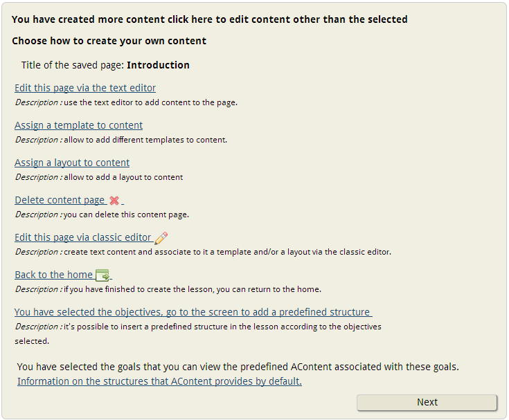 3.4.1 Contenuto Page 59 3.4.1 Contenuto Page Questa sezione raccoglie tutte le funzioni che l utente può eseguire nel momento in cui crea un contenuto di tipo page. Nella Figura 3.