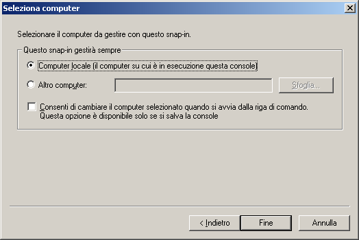 Installazione di strumenti allegati 4 6 Verificare che "Computer locale" sia selezionato, quindi fare clic sul pulsante [Fine].