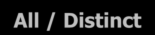 Target List All / Distinct Select [ [ALL] [DISTINCT] ] AttrExpr [[as] Alias]{, AttrExpr [[as] Alias]} From TableName [[as] Alias]{, TableName [[as] Alias]} [Where condition] Interrogazione 5 :