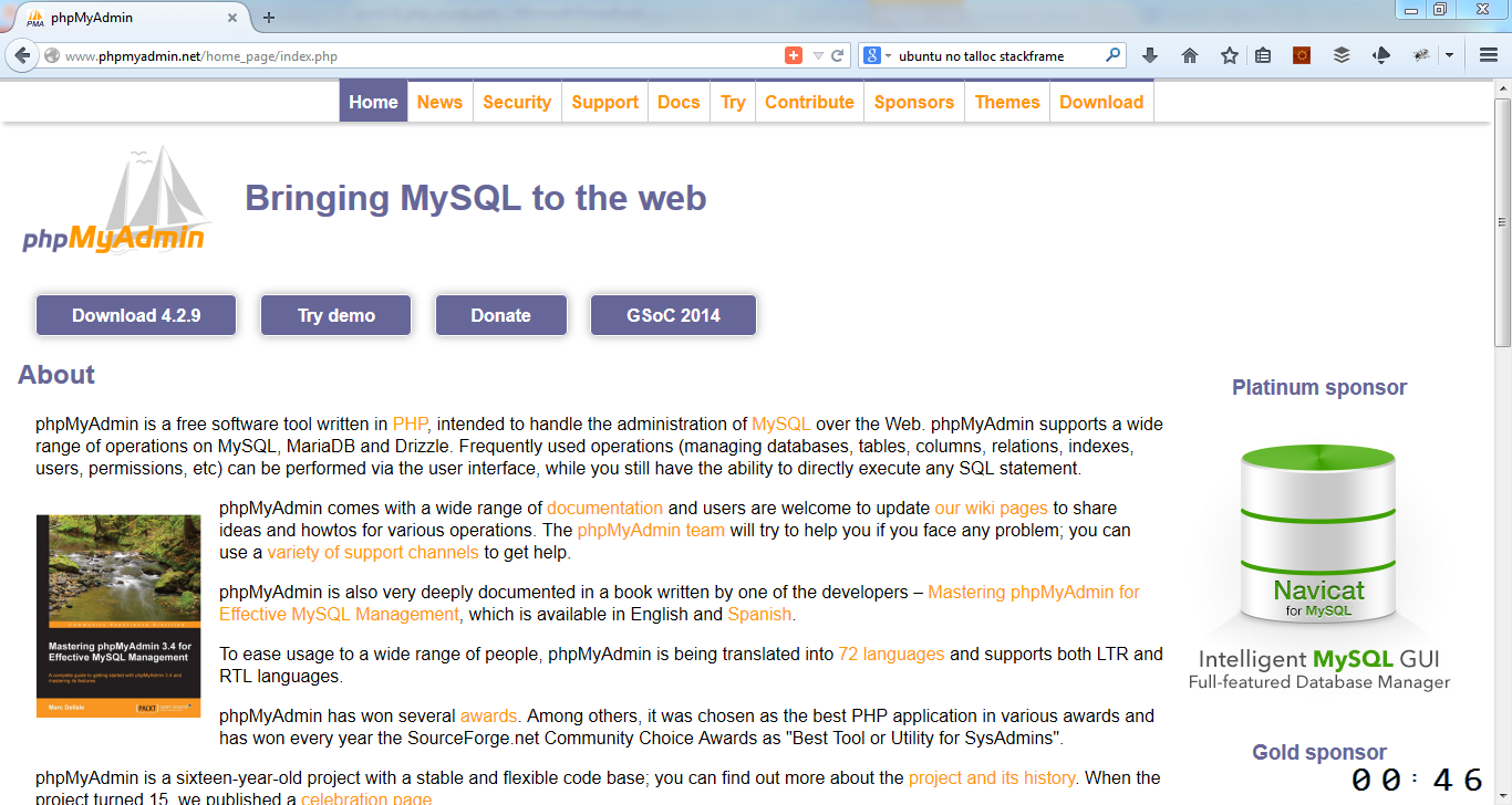 phpmyadmin Client/frontend SQL molto potente e user friendly