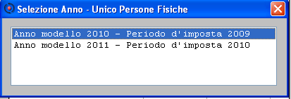 . Avvertenza importante La variazione dell'anno viene eseguita per tutte le scelte di menu, esterne ed interne alla dichiarazione e per tutte le dichiarazioni gestite nell'applicativo per il quale è