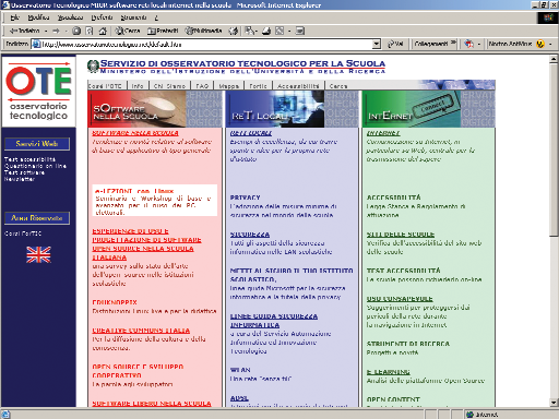 SOFTWARE RETI LOCALI INTERNET OPENSOURCE E SOFTWARE LIBERO OPENSOURCE SCUOLA OPENSOURCE P.A. TEST DI APPLICATIVI Star Office 7.0 Star Office 5.2 Open Office 1.1 Open Office 638 e Star Office 6.