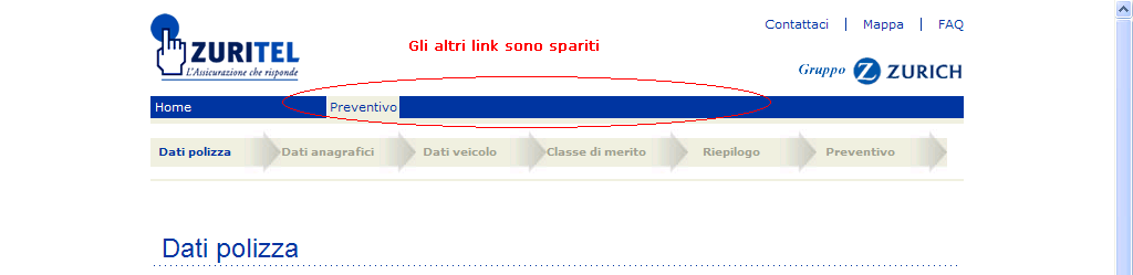 Inoltre l home page del sito contiene anche delle scorciatoie per la visualizzazione di alcune determinate pagine facilitando così la navigazione rendendola più veloce: Purtroppo il sito presenta