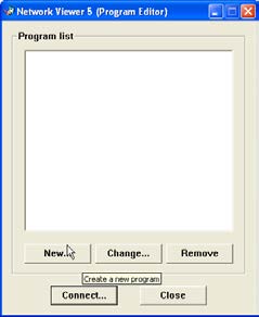 Capitolo 9 Funzioni Network Viewer 4 Fare clic sul pulsante New. 5 Inserire un nome di programma, quindi fare clic sul pulsante Add.