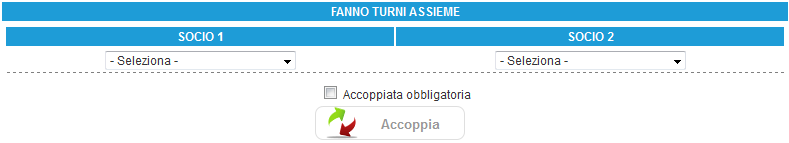 Da questa sezione è possibile aggiungere altre indisponibilità o eliminare quelle inserite dai soci.