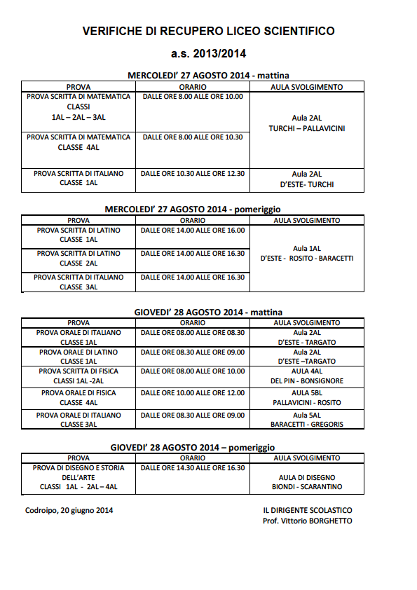 CALENDARIO