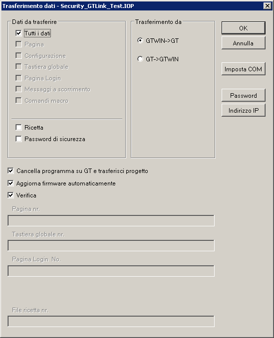 Manuale di riferimento GTWIN 1.3 Avviamento di GTWIN 1.3.1 Importa progetto dal GT Se si seleziona "Importa progetto dal GT", viene visualizzata la finestra di dialogo seguente.
