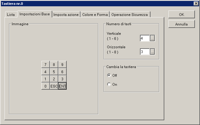 Manuale di riferimento GTWIN 5.10 Tastiere Una tastiera può anche essere configurata in modo da risultare nascosta, e visualizzabile solo quando è necessario inserire dei dati.