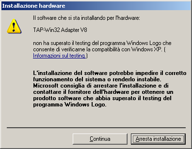 Installazione e configurazione del Client (Windows) Sempre sul sito Openvpn.net nella sezione downloads si può scaricare il file.