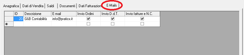 Sessione dedicata ai Dati Fatturazione: sono dati aggiuntivi per i recapiti della fatturazione (da specificare solo se diversi dai dati anagrafici del cliente).