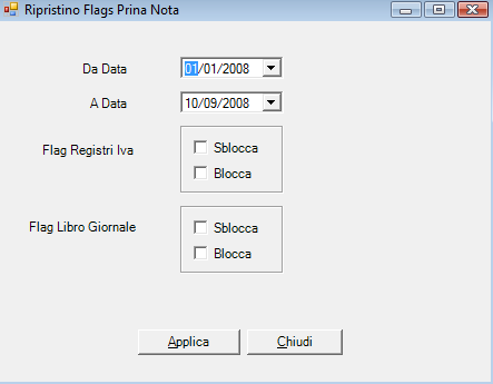 Ripristino Flag Prima Nota Non è molto ortodosso scrivere su un manuale di contabilità in cui esiste un utility per sbloccare le registrazioni di prima nota precedentemente bloccate dalla stampa