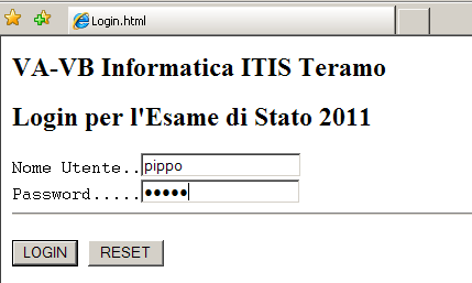 Istituto di Istruzione Superiore Alessandrini - Marino 6 Codifica Segmento Login login.html <html> <head> <title>login.