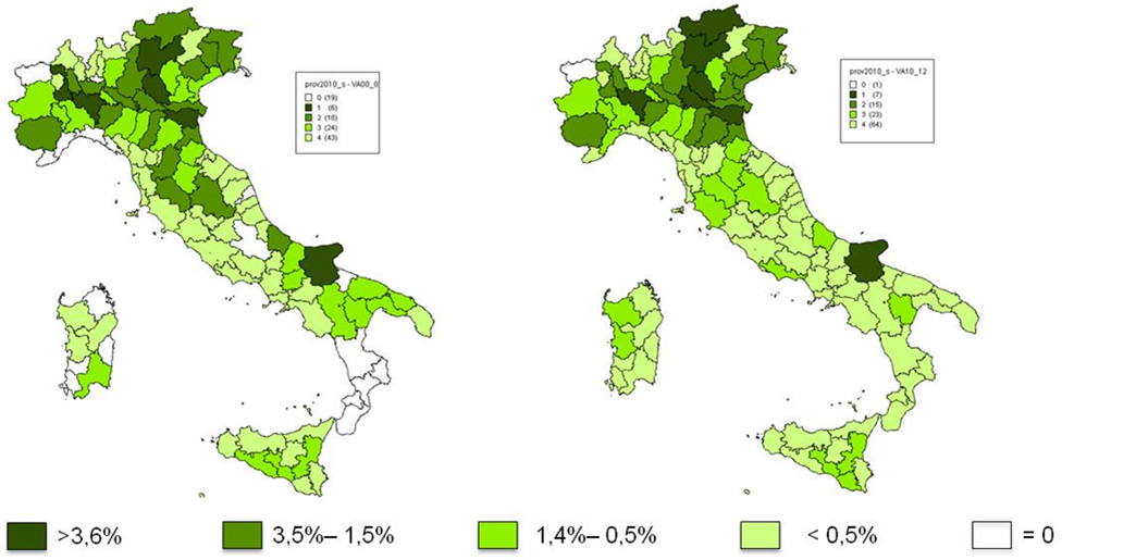 Distribuzione dei valori assicurati per