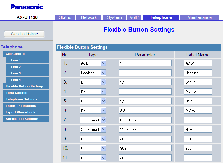 6.3.1 Impostazioni tasti programmabili [Esempio Impostazione] La schermata seguente mostra un esempio su come impostare i tasti programmabili.