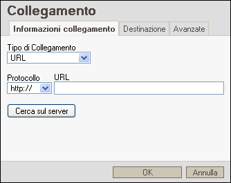 Passo 4: Popolare il sito con i contenuti 33 Come inserire un collegamento esterno Inserire/Selezionare il testo che si desidera far diventare un collegamento esterno.