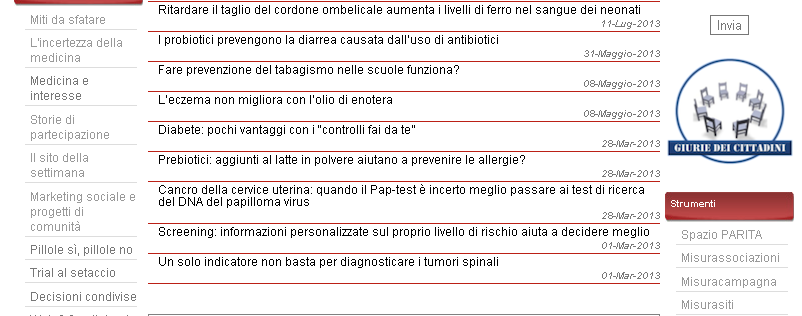 Traduzione di comunicati stampa o di riassunti in parole semplici delle revisioni