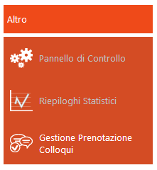 Altro Premessa Quest area del sistema è dedicata alla possibilità di Configurazione del Sistema e alla visualizzazione di Riepiloghi