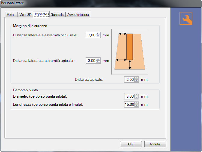 Appendice E. Configurazione Appendice E. Configurazione È possibile configurare GALILEOS Implant in base alle proprie esigenze specifiche, ad es.