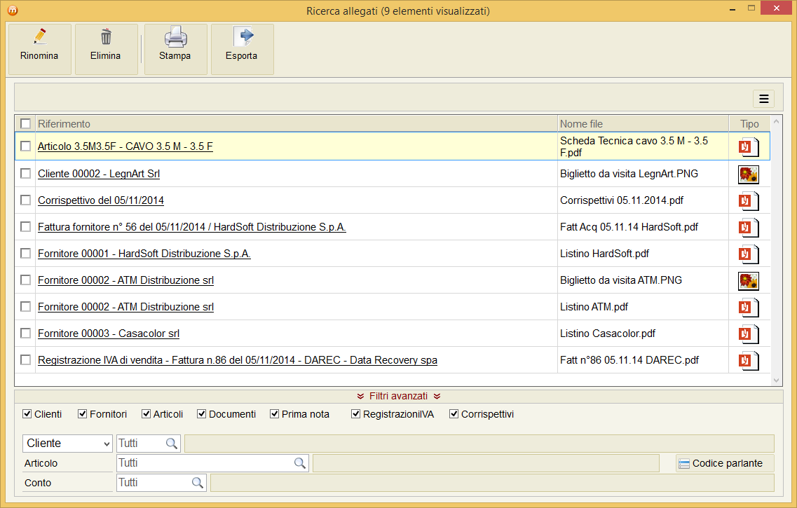 Prerequisiti Mon Ami 3000 Documentale Archiviazione elettronica dei documenti cartacei L opzione Documentale può essere attivata in qualsiasi momento e si integra perfettamente con tutte le funzioni