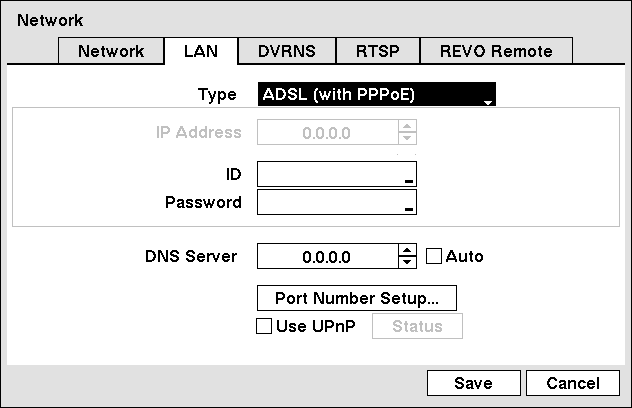 Manuale Utente NOTA: NON usare lo stesso numero di porta per due diversi programmi, altrimenti il DVR non può essere collegato a un PC dotato di RAS o WebGuard.