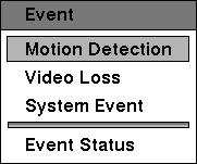 Manuale Utente NOTA: quando si trova nella modalità Ora o Ora e Evento, il DVR ignora le impostazioni del pre-evento e segue invece le impostazioni dell'ora. Impostazione evento Figura 33 Menu Evento.