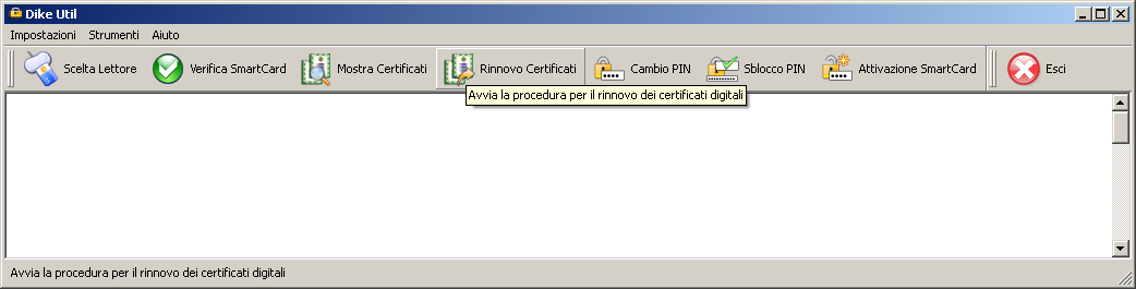 9. Rinnovo La procedura di rinnovo dei Certificati Si effettua utilizzando il software DiKeUtil (funzione Rinnovo Certificati ).