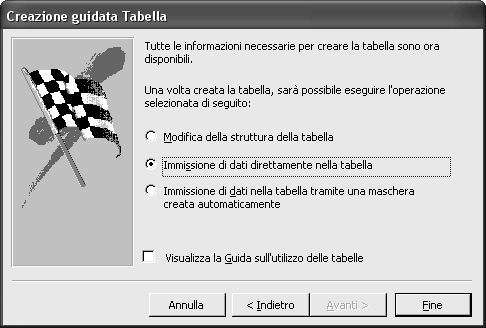 Visto il nome della tabella originaria, Access propone Libri; volendo si può accettare il suggerimento, oppure rigettarlo, cancellando la proposta e digitando un altro nome.