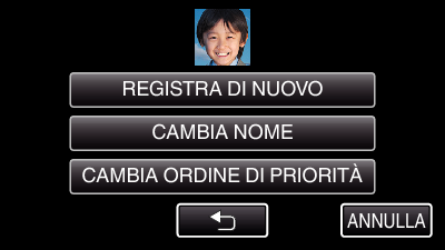 Registrazione 0 La videocamera è in grado di rilevare fino a 16 volti I livelli di sorriso verranno visualizzati per un numero massimo di 3 volti tra quelli più grandi che appaiono sullo schermo 0