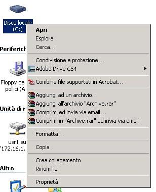 Deframmentazione disco (Windows XP) Aprire Risorse del Computer.