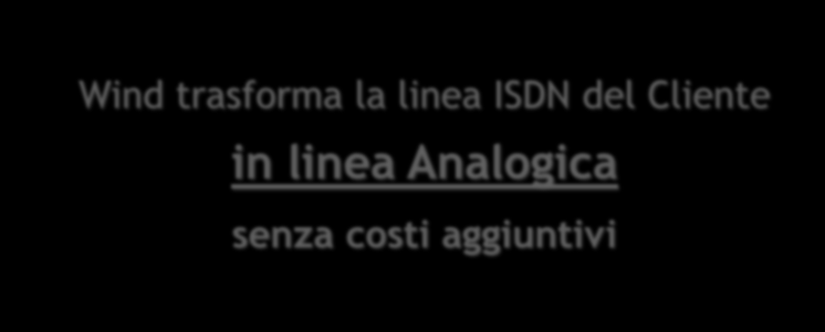 Il Mercato delle Partite IVA: linee analogiche e ISDN Il 54% delle PARTITE IVA sono in area ULL La maggioranza dei Clienti possiede linee analogiche Per la minima quota di mercato che