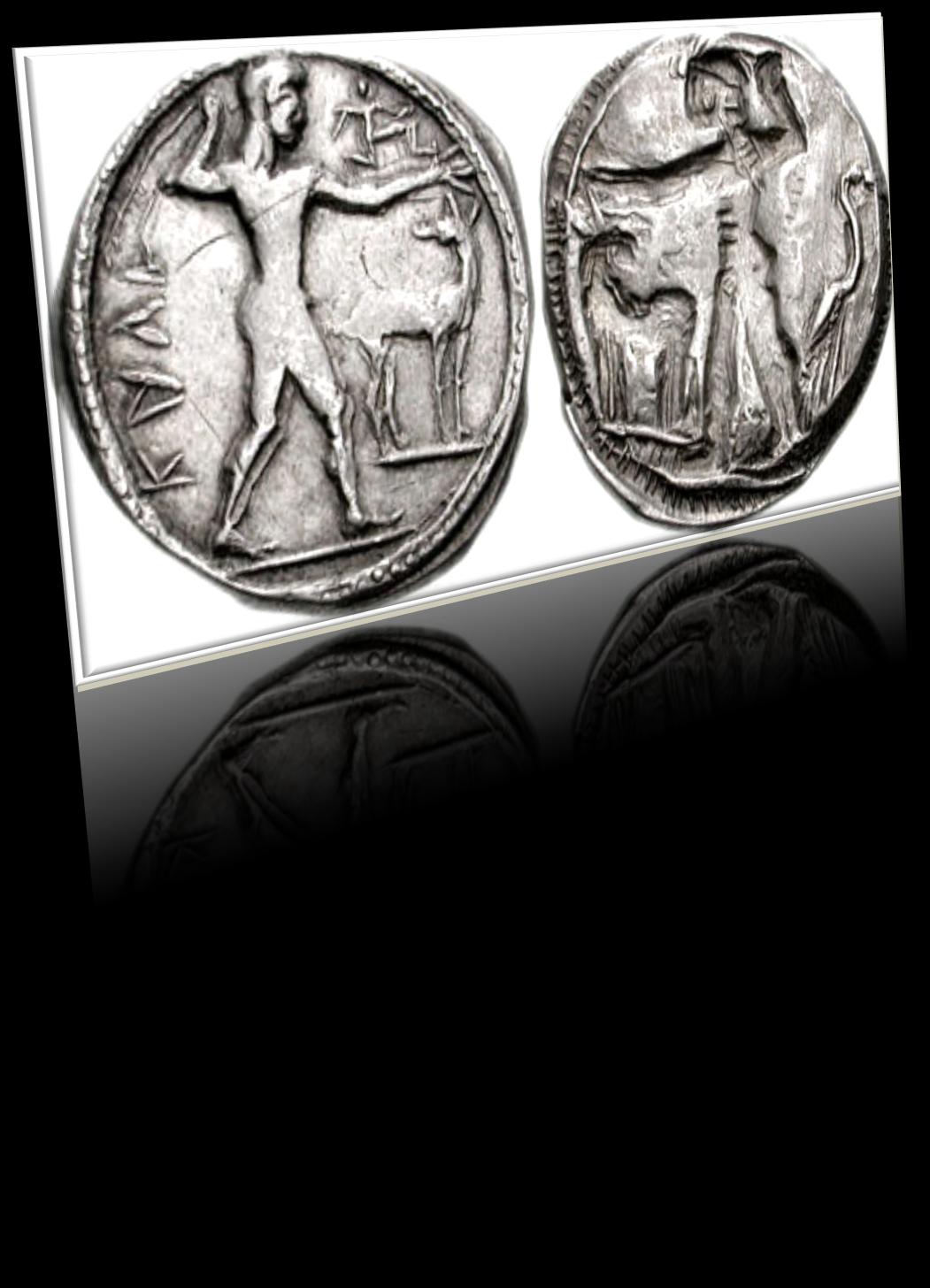 Le monete di Kaulonia sono unanimemente ritenute dagli studiosi tra le più belle e antiche della Magna Grecia, coniazioni in argento.