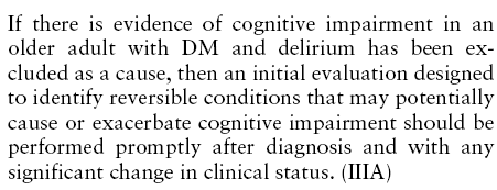 Deficit cognitivo Il paziente anziano dovrebbe essere sottoposto a screening con strumenti standardizzati al fine di escludere il