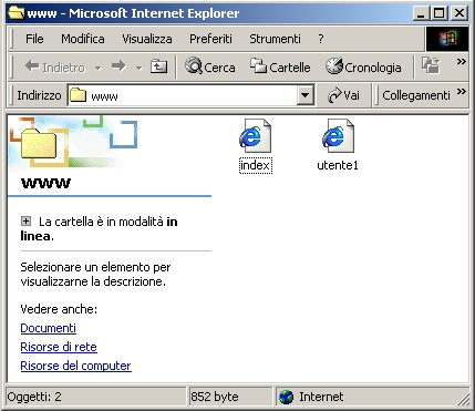 Capitolo 6. Il Portale Alcune note generali sul servizio Pubblicazione web: gli accessi alle risorse sono regolamentati dalla coppia utente-password fornita al logon di Windows.