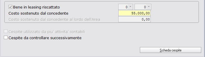 ANAGRAFICA CESPITI Gestione beni ammortizzabili Categorie/cespiti Gestione Cespiti Dati generali ATTENZIONE: alcune impostazioni (deducibilità particolare, fringe benefit, ecc.