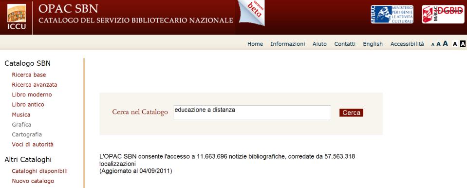 da un soggetto, se lo si conosce. I risultati possono essere ordinati dal più recente selezionando Data (discendente).