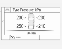 Cura del veicolo 261 Se la pressione dei pneumatici deve essere ridotta o aumentata su un veicolo dotato di sistema di monitoraggio pressione pneumatici, disinserire l'accensione.