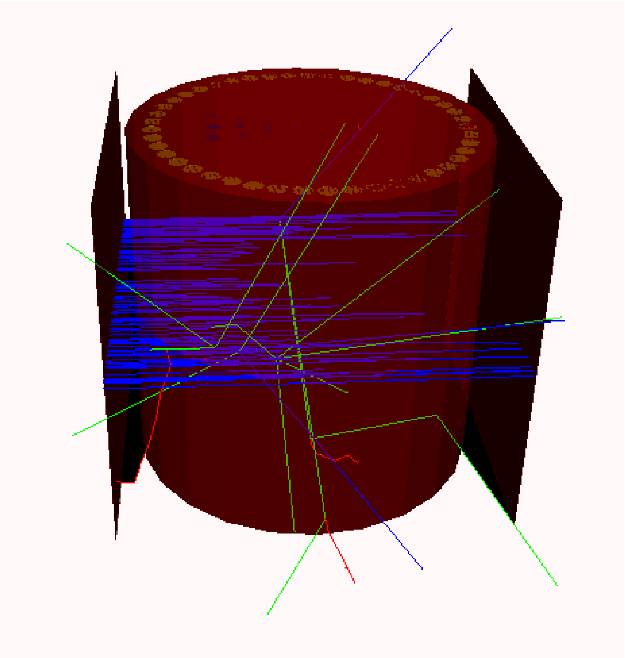 4.3 Una tomografia eseguita seguendo ogni singola particella 77 Figura 4.1: Geometria del contorno del fantoccio simulato Figura 4.