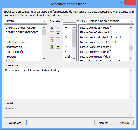 Capitolo 4 Debug e analisi dei file 30 2. Eseguire le seguenti operazioni: 1 Per aggiungere un'espressione, fare clic su.