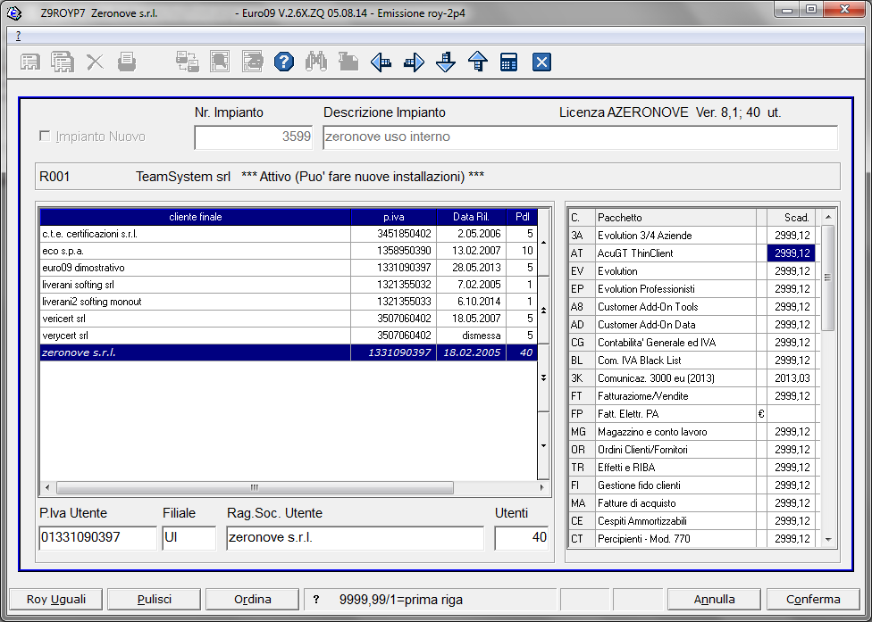 Architettura dell impianto E importante sapere: Elementi Cobol - Lato server Sul server, oltre alla Runtime (Release 8.1.