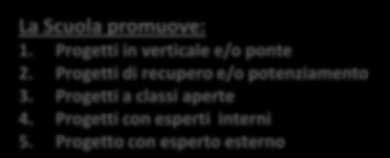 L AMPLIAMENTO DELL OFFERTA FORMATIVA integra la quota ministeriale obbligatoria.